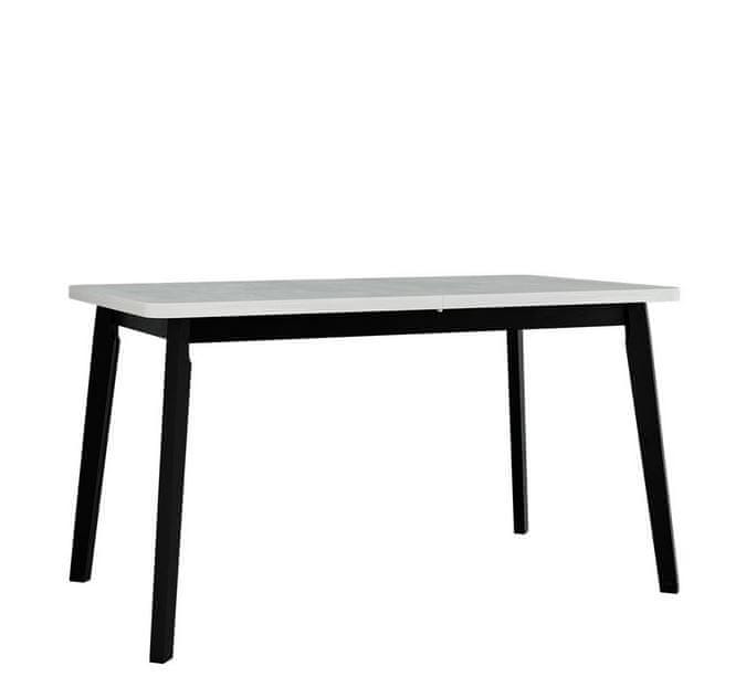 Veneti Rozkladací stôl do jedálne 140x80 cm AMES 6 - biely / čierny